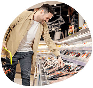 Consommateur de viande bovine en GMS Grande et Moyenne Surface