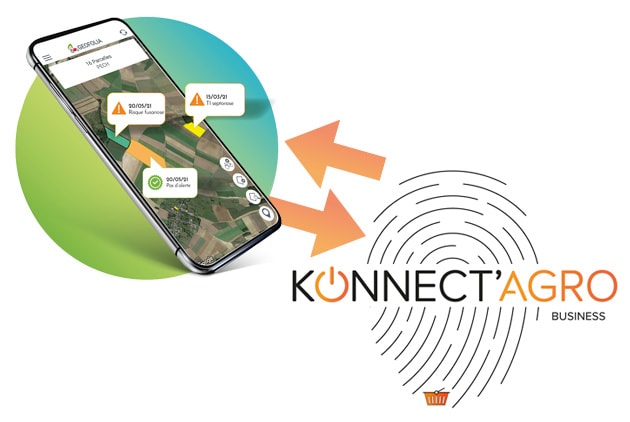 geofolia-konnectagro Interface Traçabilité Akanea Isagri