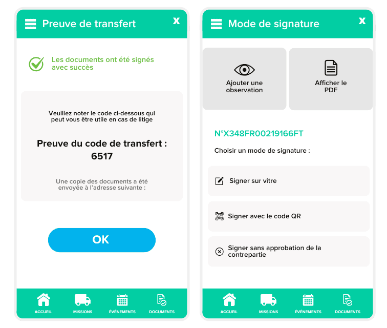 ecmr-transport-akanea-tms-xmobile application mobilité XMobile d'AKANEA