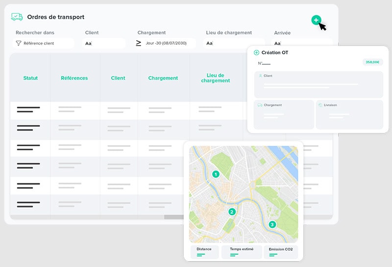 erp-transport-akanea-tms Ecran de l'ERP Transport du TMS ALLROADS d'Akanea